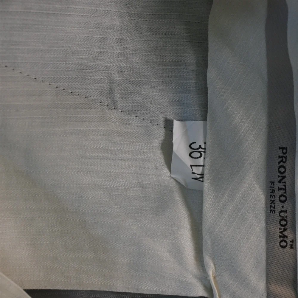 Pronto Uomo‎ 42L 36x32 Gray 100% Wool Italy Made Mens Jacket Pants Suit